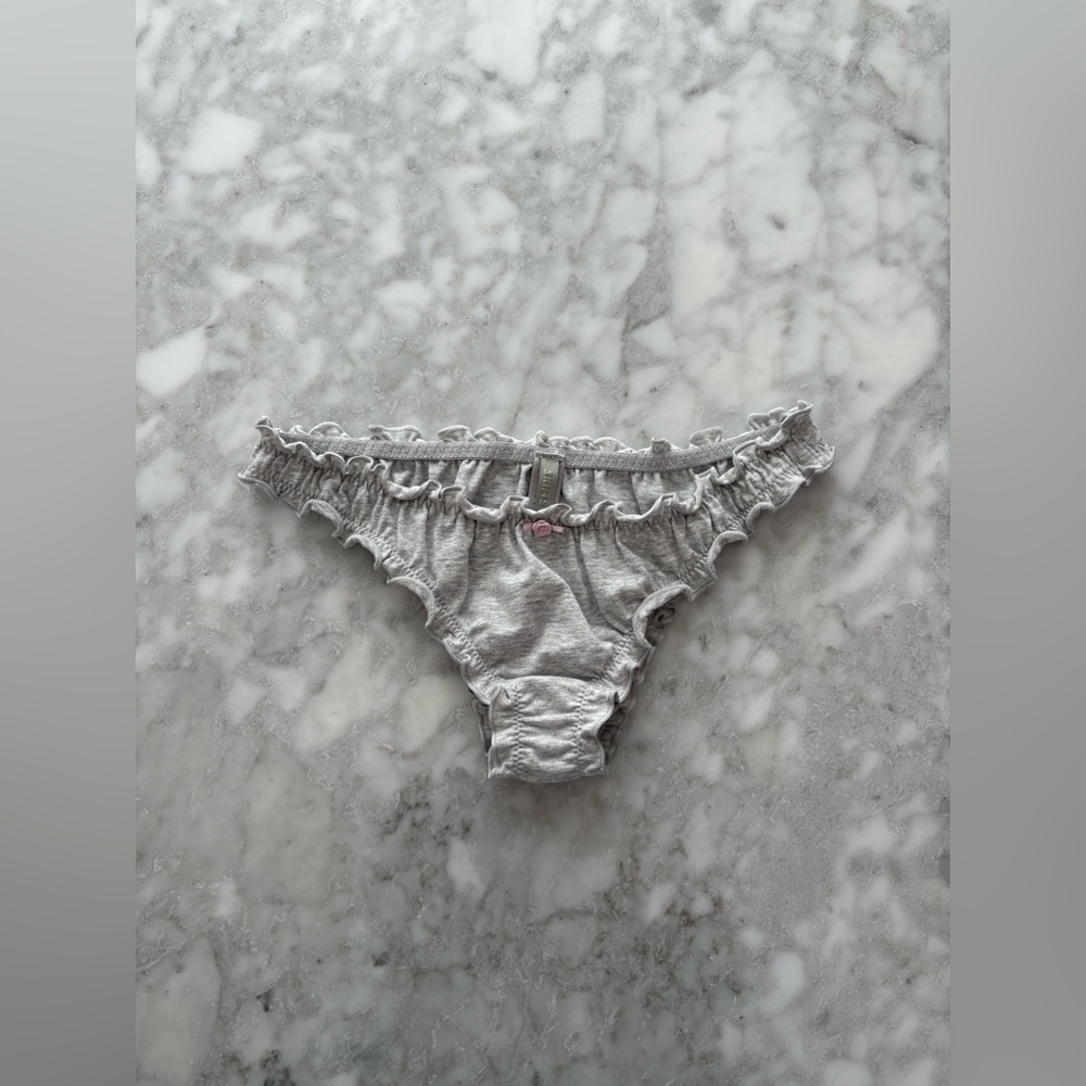 SKIMS Ruffled Gray Underwear XXS